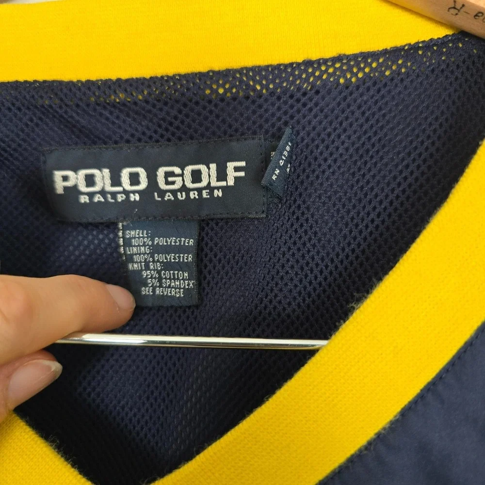 VTG Polo Golf Ralph Lauren Men Windbreaker Jacket Sz XL Blue Old Money Aesthetic